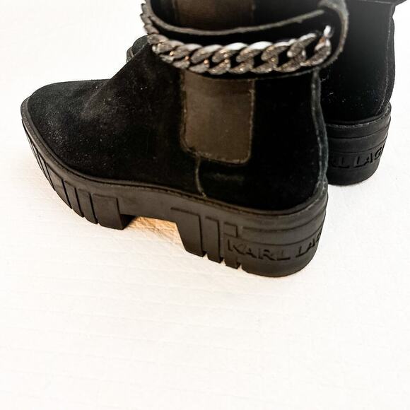 Karl Lagerfeld Paris Women's Reign Ankle Boot Combat Size 8.5 - Picture 5 of 7